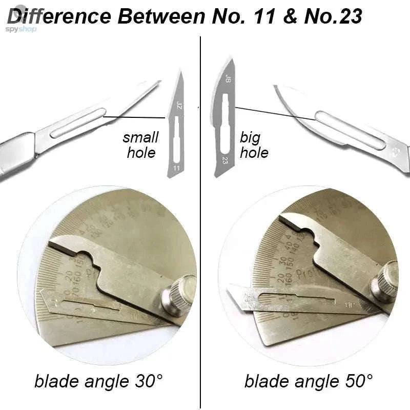 Precision Hobby Blade Set with Stainless Steel Handle-Scalple Blade 23