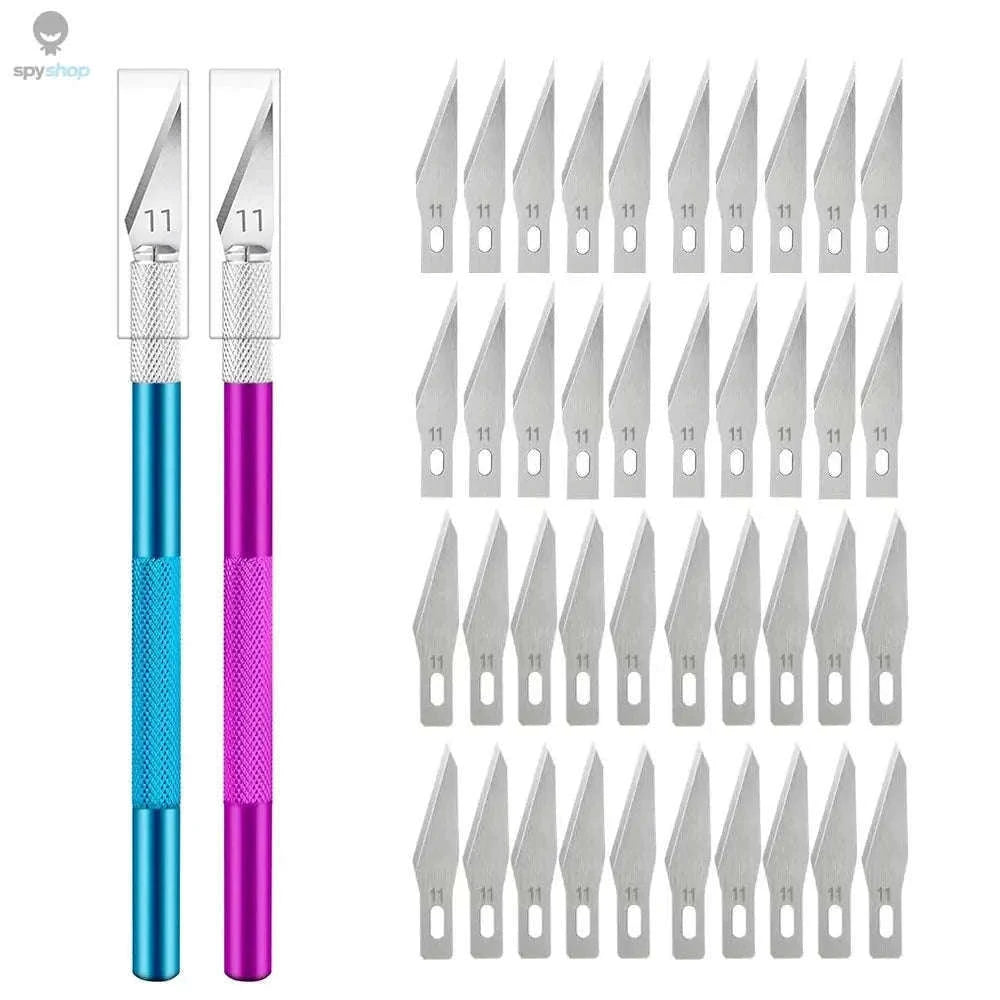Precision Metal Scalpel Knife Kit for Detailed Cutting-Gold