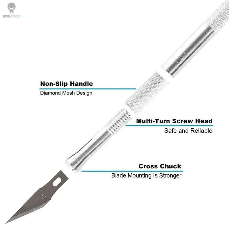 Precision Metal Scalpel Knife Kit for Detailed Cutting-Gold