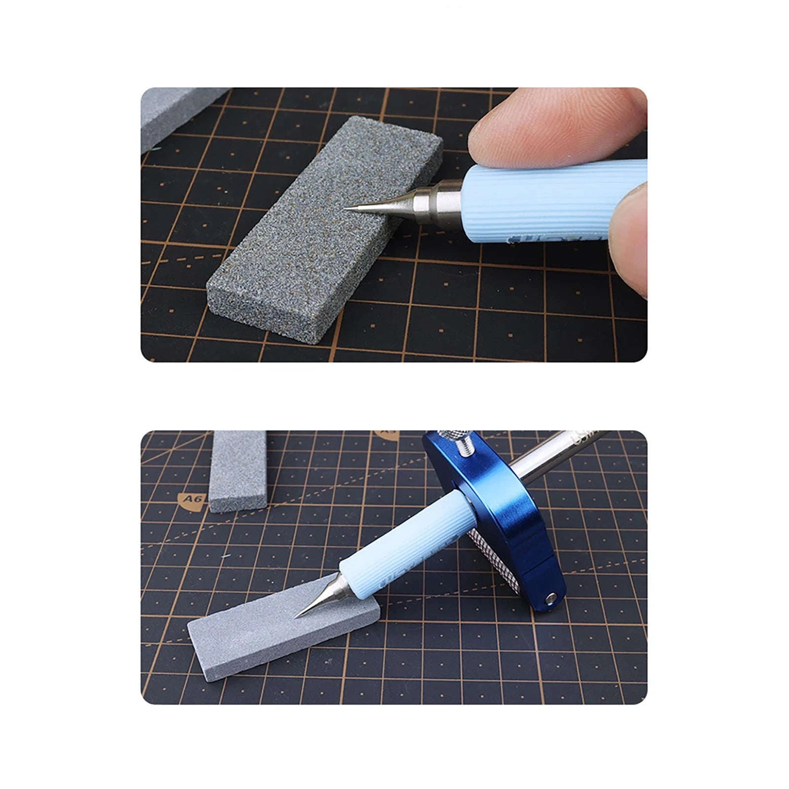 Precision Steel Model Scriber Tool with Sharpening Stone for Engraving-United States