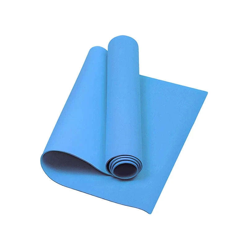 Premium 4mm EVA Yoga Mat for Pilates and Fitness-blue