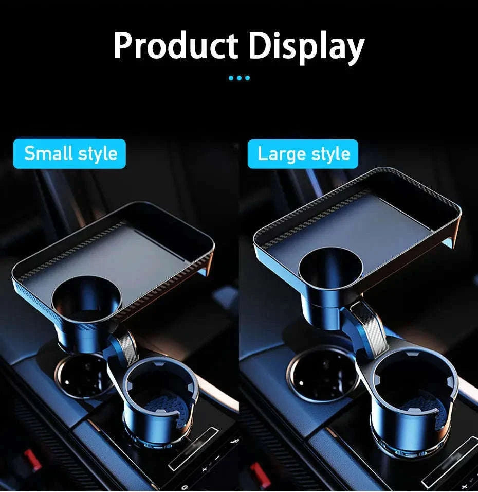 Premium Car Cup Holder Expander with Tray-Small
