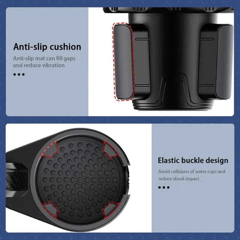 Premium Car Cup Holder Expander with Tray-Small