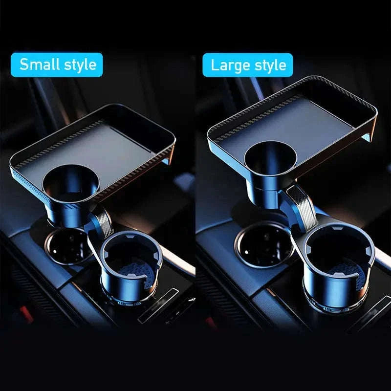 Premium Car Cup Holder Expander with Tray-Small