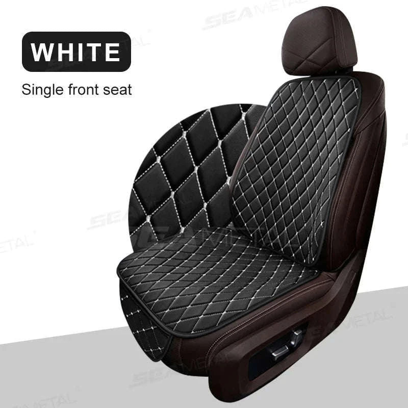 Premium Car Seat Cushion Leather Anti-Slip Breathable Car Seat Protector-Red front 1pc