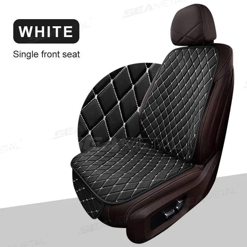 Premium Car Seat Cushion Leather Anti-Slip Breathable Car Seat Protector-Red front 1pc