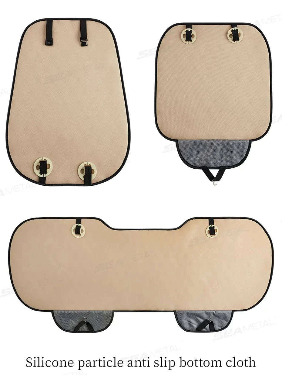 Premium Car Seat Cushion Leather Anti-Slip Breathable Car Seat Protector-Red front 1pc