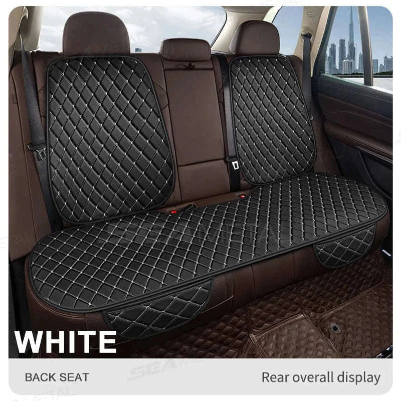 Premium Car Seat Cushion Leather Anti-Slip Breathable Car Seat Protector-Red front 1pc