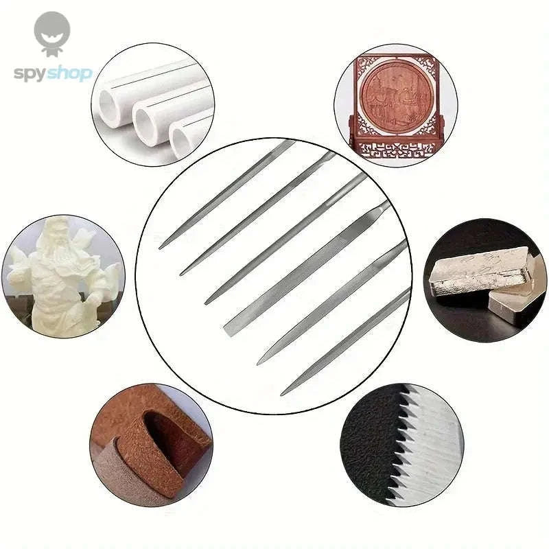 Premium Needle File Set with Ergonomic Grip-5pc / 150mm / Other