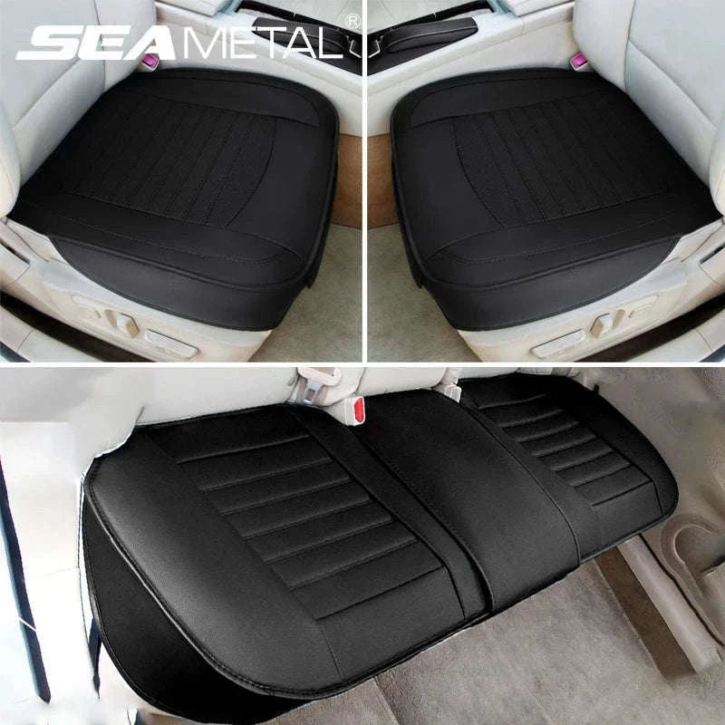 Premium PU Leather Car Seat Cover-BEIGE front 1 PC