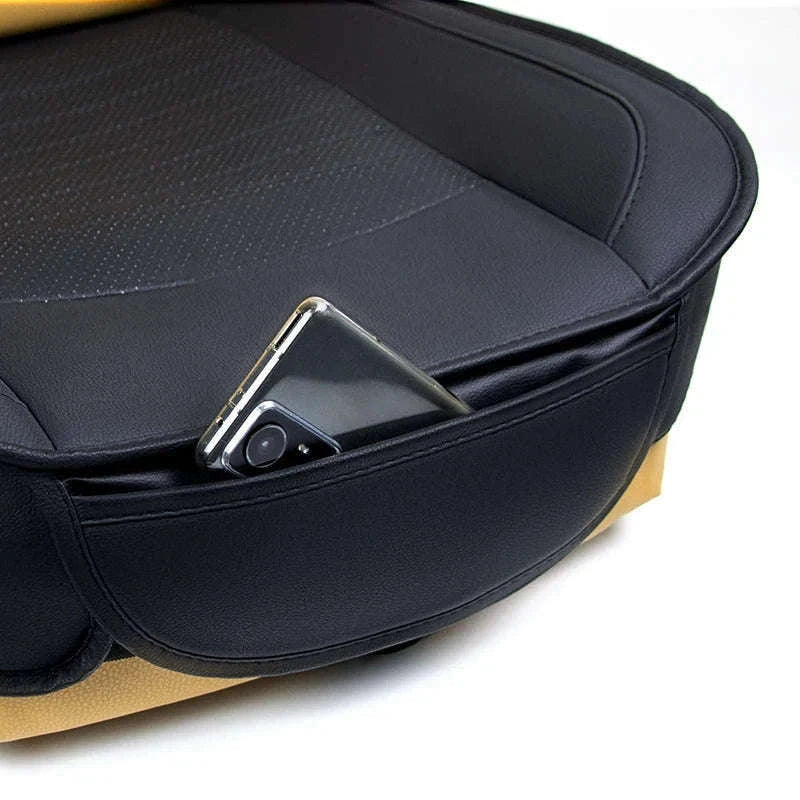 Premium PU Leather Car Seat Cover-BEIGE front 1 PC