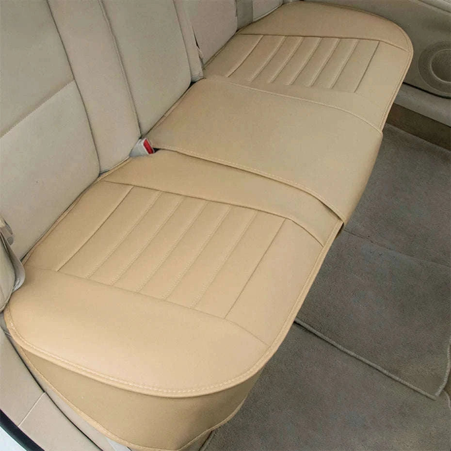 Premium PU Leather Car Seat Cover-BEIGE front 1 PC