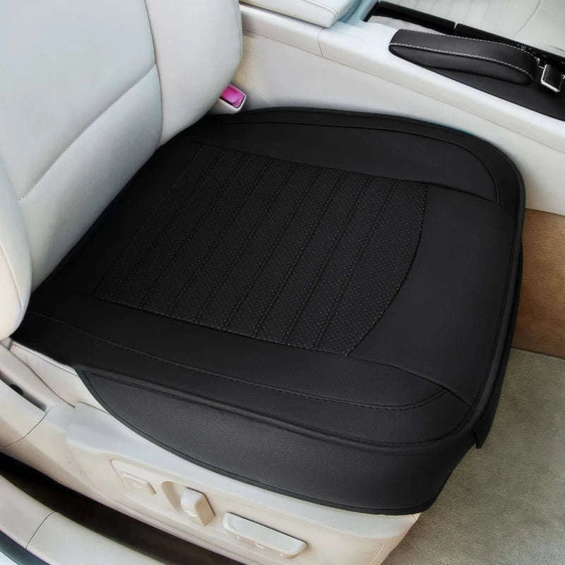 Premium PU Leather Car Seat Cover-BEIGE front 1 PC