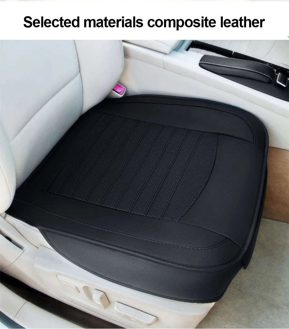 Premium PU Leather Car Seat Cover-BEIGE front 1 PC