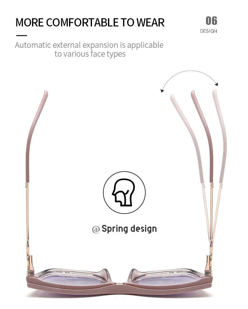 Prescription Sunglasses Cat-Eye Magnetic Clip-On Eyeglasses-C6 / Progressive / 1.56|Anti Blue Ray