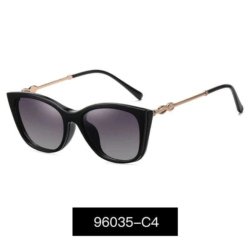 Prescription Sunglasses Cat-Eye Magnetic Clip-On Eyeglasses-C6 / Progressive / 1.56|Anti Blue Ray