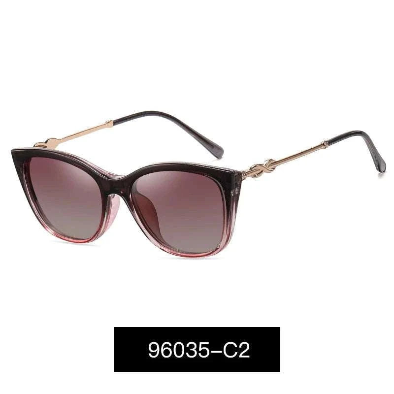 Prescription Sunglasses Cat-Eye Magnetic Clip-On Eyeglasses-C6 / Progressive / 1.56|Anti Blue Ray