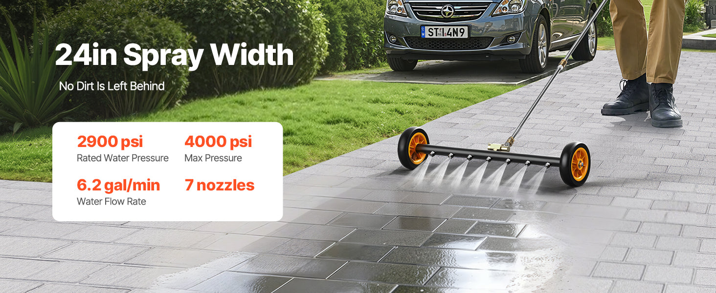 16/24 Inch Pressure Washer Undercarriage Cleaner for Driveway