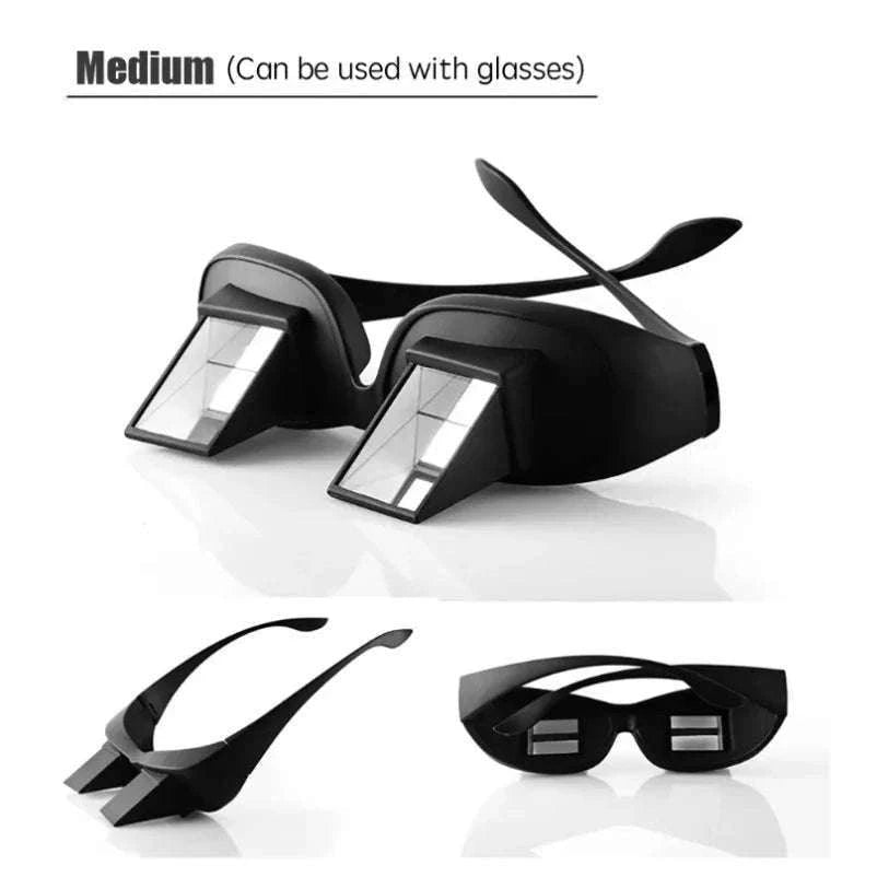 Prism Bed Reading Glasses for Lying Down TV and Books-Small