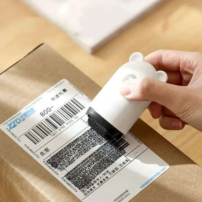 Privacy Seal Roller Stamp – Quick Coverage for Secure Personal Data-white