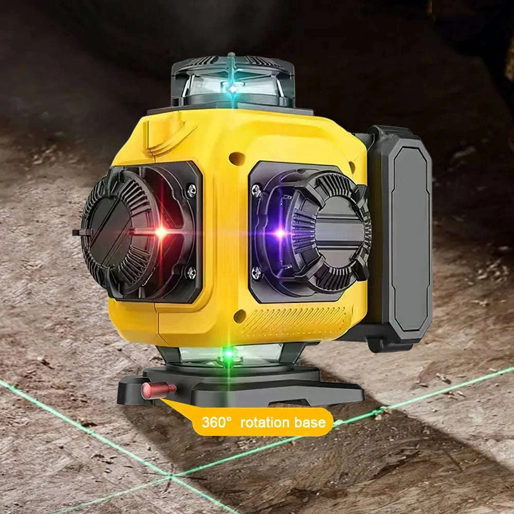 Pro 16-Line 4D Green Beam Laser Level-16 lines yellow / spain