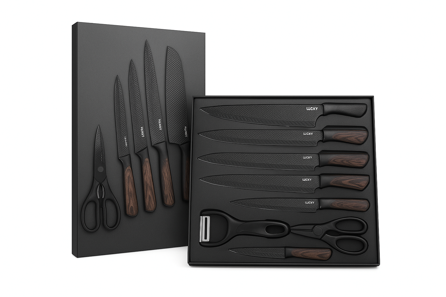 6-Piece Stainless Steel Kitchen Knife Set with Gift Box
