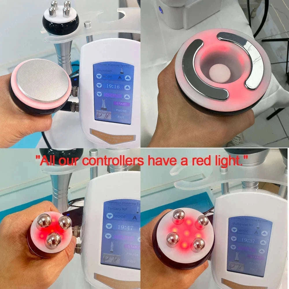 Professional Cavitation Machine with Massage Handles-Ivory / Mexico