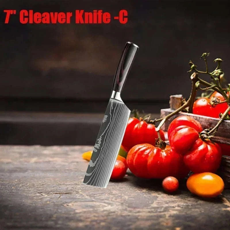 Professional Damascus Kitchen Knife-5inch santoku knife