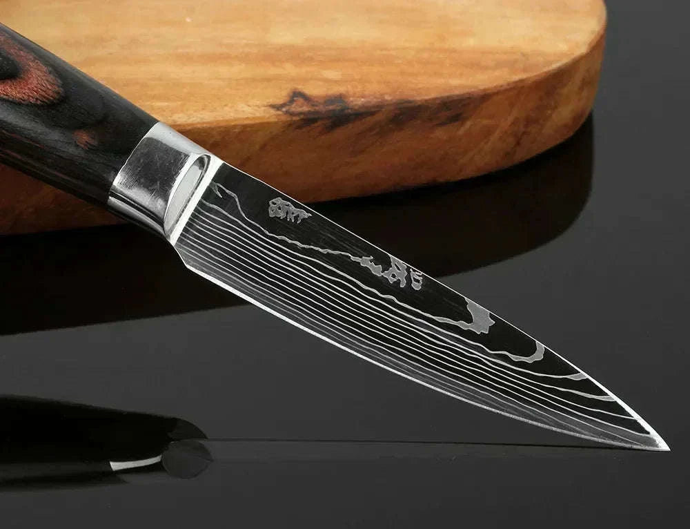 Professional Damascus Kitchen Knife-5inch santoku knife