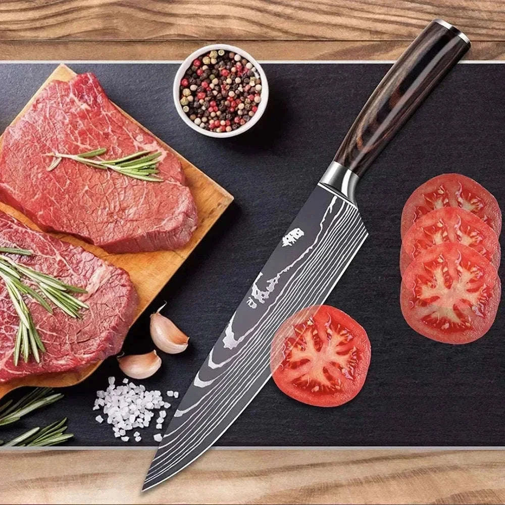 Professional Damascus Kitchen Knife-5inch santoku knife