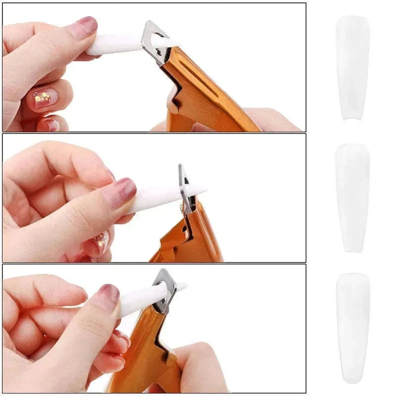 Professional False Nail Nippers for Acrylic and Gel Trimming-Sliver