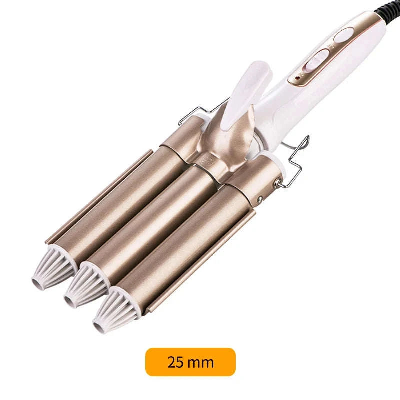 Professional Hair Curler – Electric Tourmaline Ceramic Curling Iron-25mm / EU
