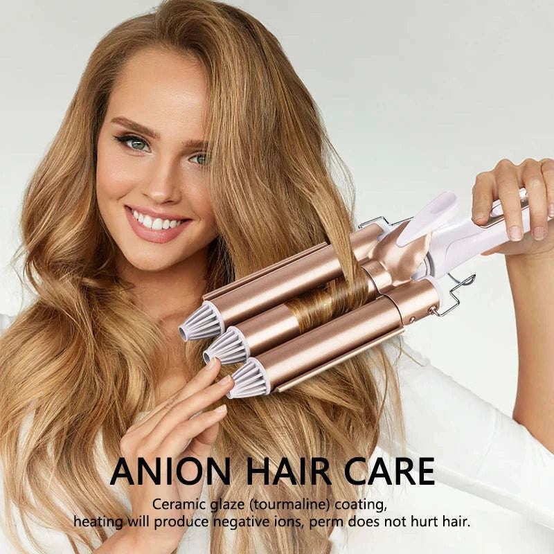 Professional Hair Curler – Electric Tourmaline Ceramic Curling Iron-25mm / EU
