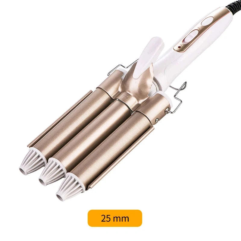Professional Hair Curler – Electric Tourmaline Ceramic Curling Iron-25mm / EU