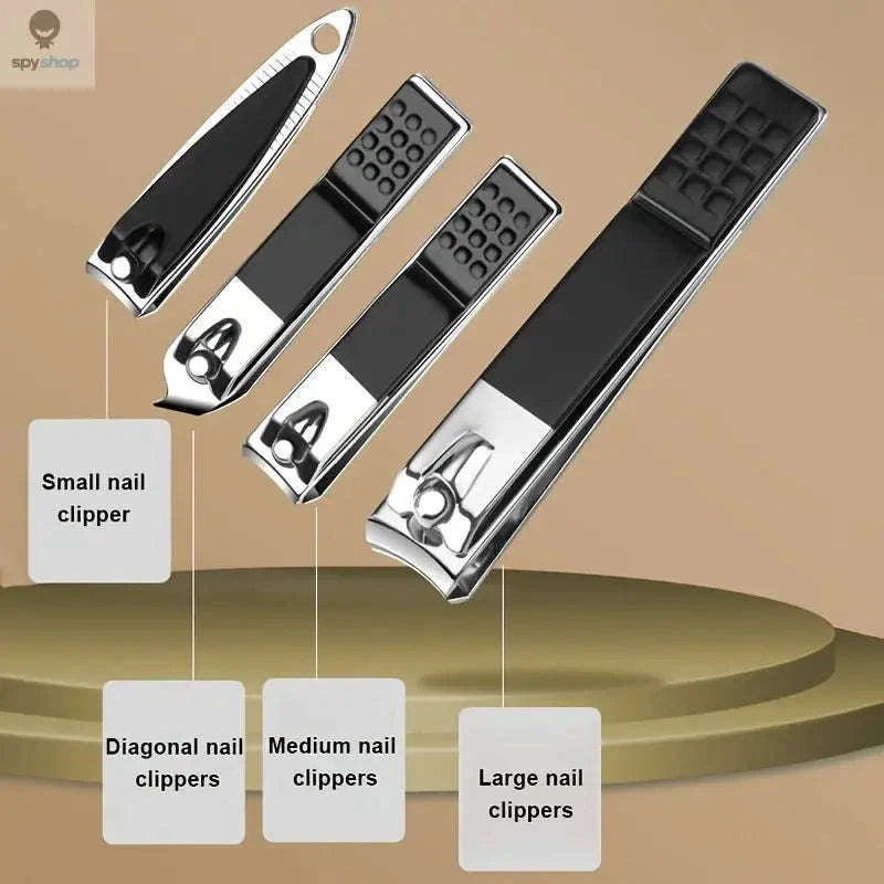 Professional Manicure Set with PU Leather Case-24pcs Black-Brown