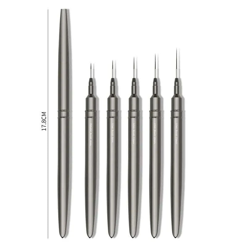 Professional Nail Liner Brush Set for Precision Nail Art-5pcs combo