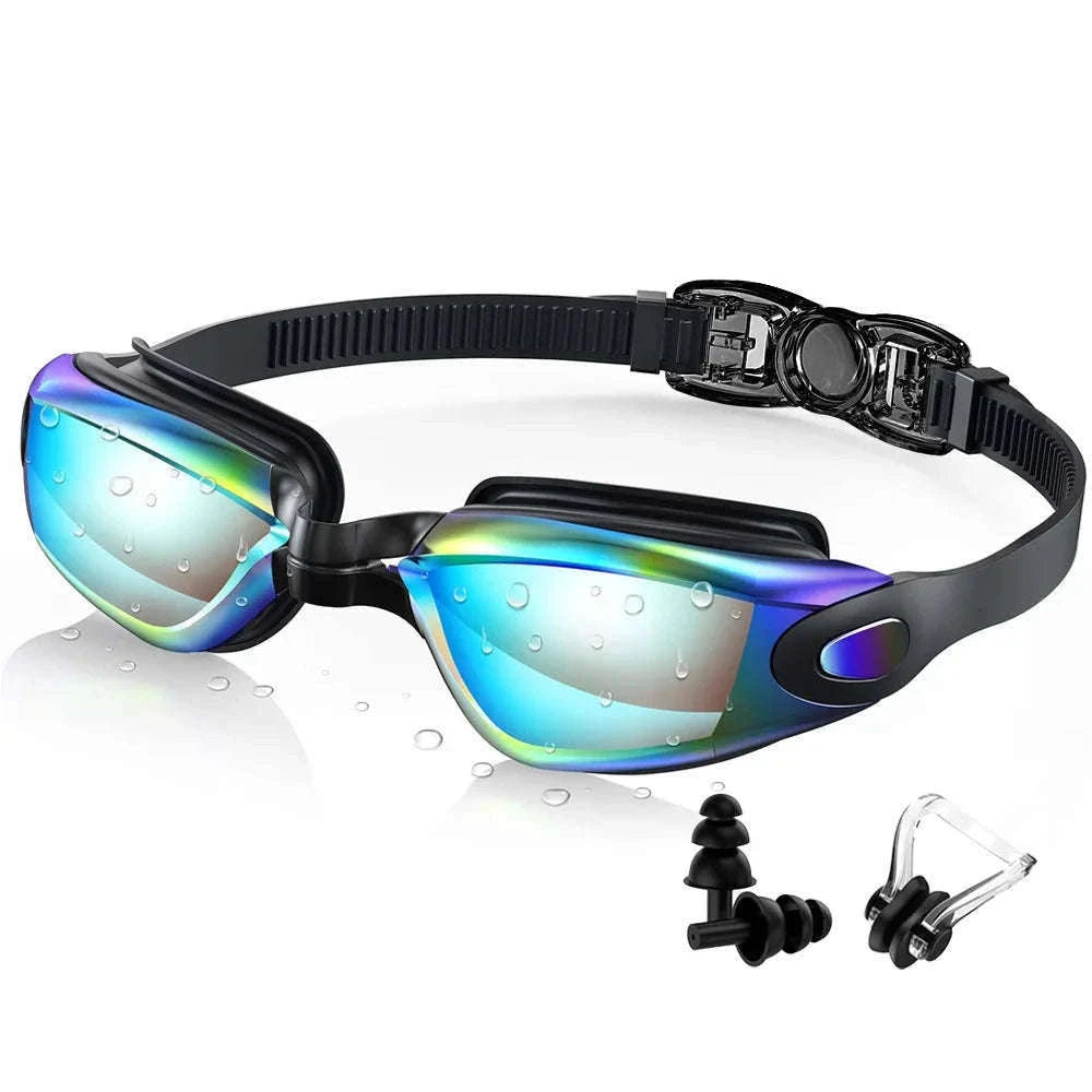 Professional Swimming Goggles with Anti-Fog and UV Protection-Sky Blue