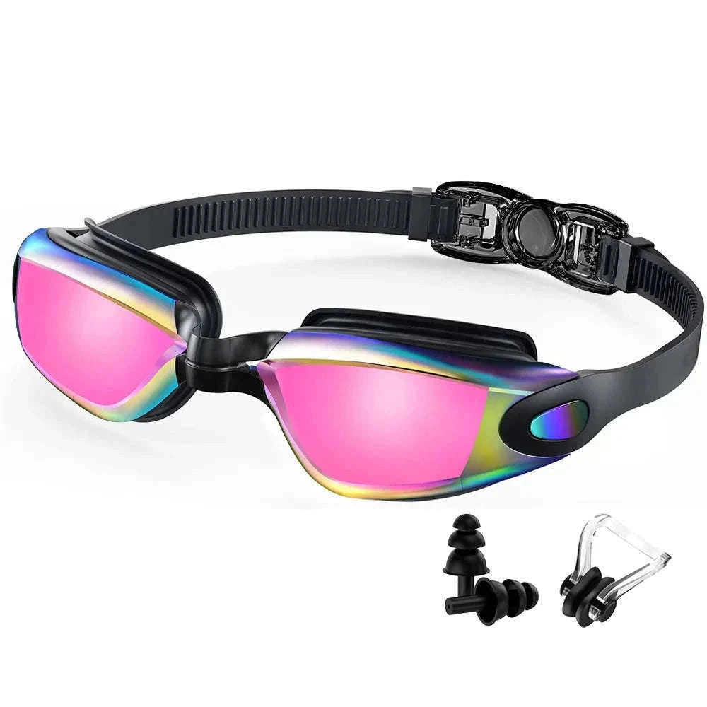 Professional Swimming Goggles with Anti-Fog and UV Protection-Sky Blue