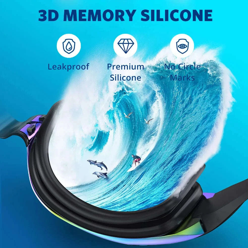 Professional Swimming Goggles with Anti‑Fog & UV Protection-Sky Blue