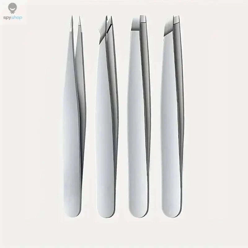 Professional Tweezers Set for Precise, Comfortable Grooming-Rose Gold 4 Pcs