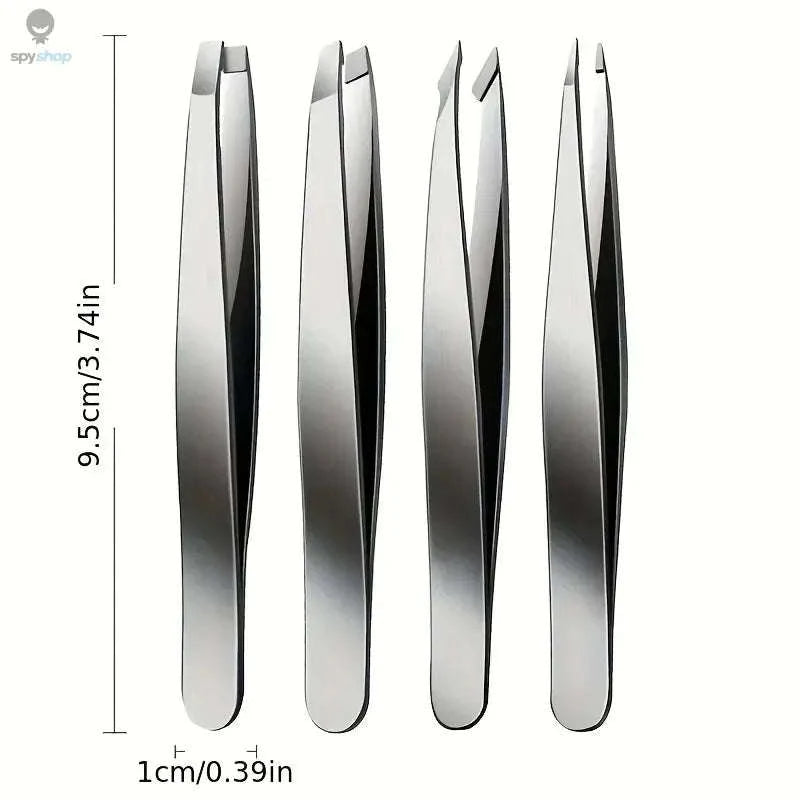 Professional Tweezers Set – Precision, Comfort & Versatile Grooming Tools-Rose Gold 4 Pcs