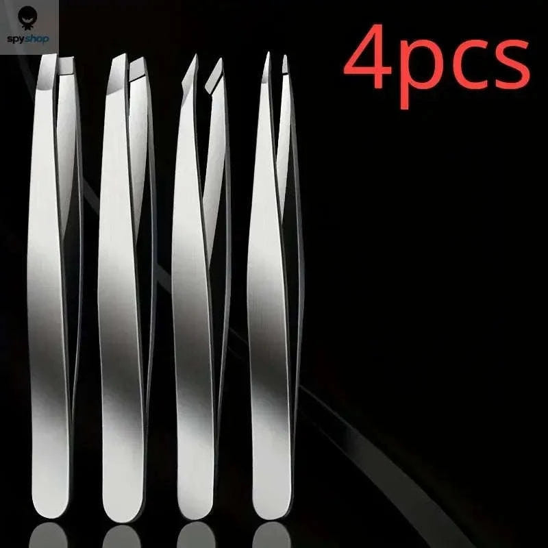Professional Tweezers Set – Precision, Comfort & Versatile Grooming Tools-Rose Gold 4 Pcs