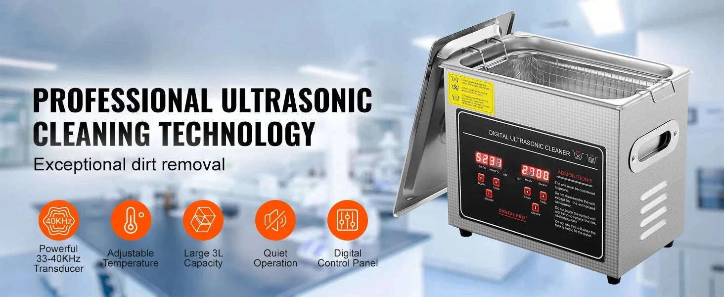 Professional Ultrasonic Cleaner for Jewelry, Glasses and Tools-30L / france