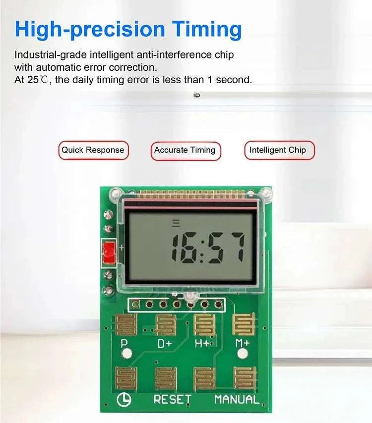 Programmable DIN Rail Digital Timer Switch with 16 Schedules-AC220V