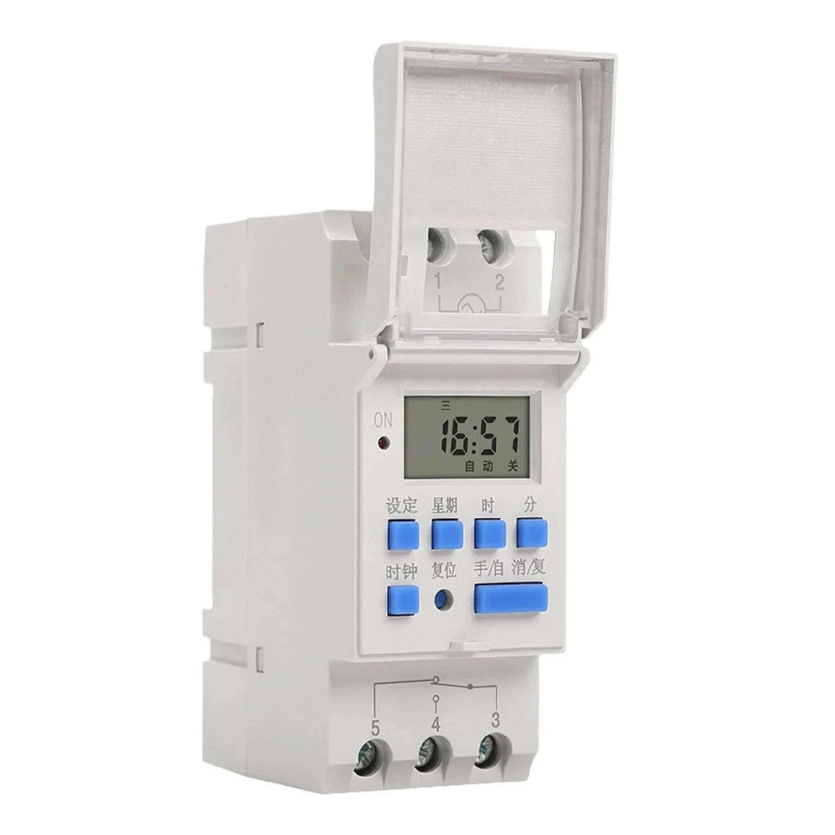 Programmable DIN Rail Digital Timer Switch with 16 Schedules-AC220V