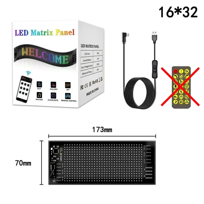 Programmable LED Matrix Pixel Panel Light-16x96 LEDs 12x60CM