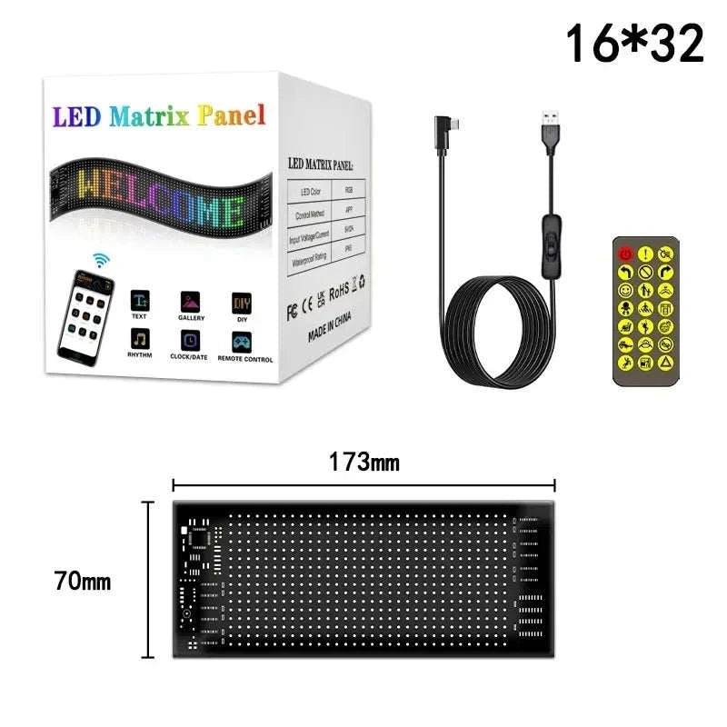 Programmable LED Matrix Pixel Panel Light-16x96 LEDs 12x60CM