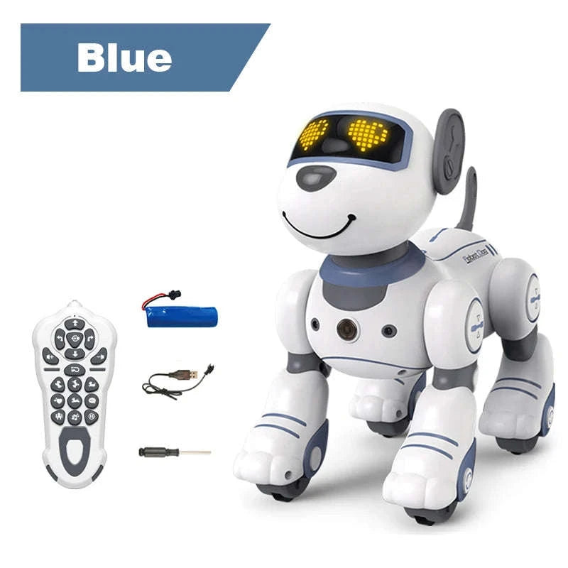 Programmable Remote Control Robot Dog Toy-light red pro