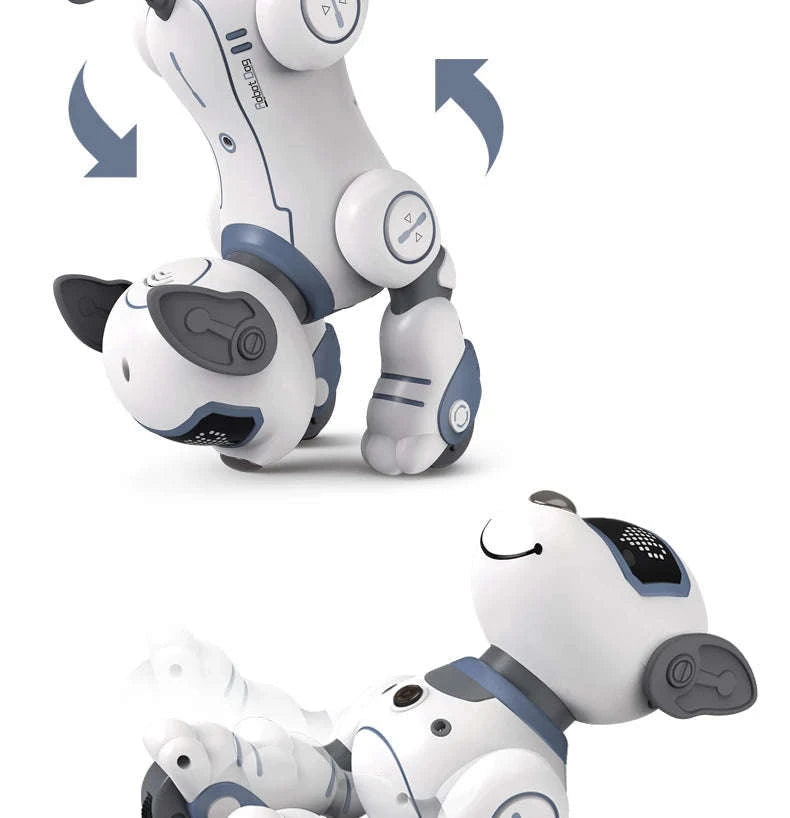Programmable Remote Control Robot Dog Toy-light red pro