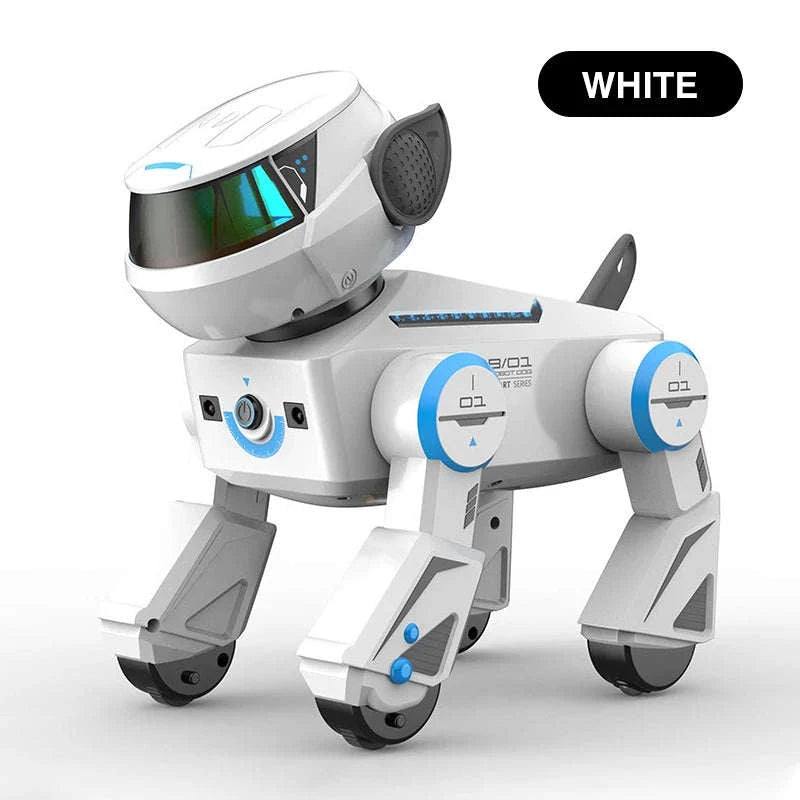 Programmable Remote Control Robot Dog Toy-light red pro